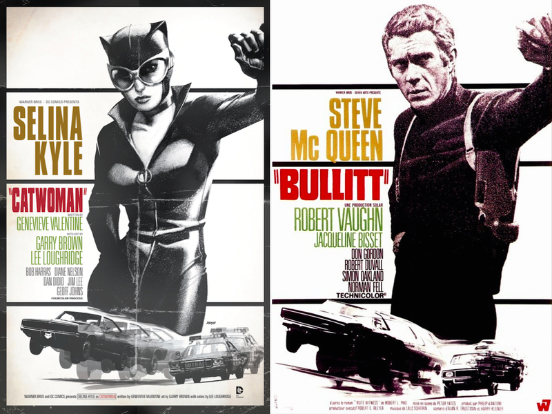 Illustration for article titled Your Favorite DC Superheroes, Drawn Into Famous Movie Posters